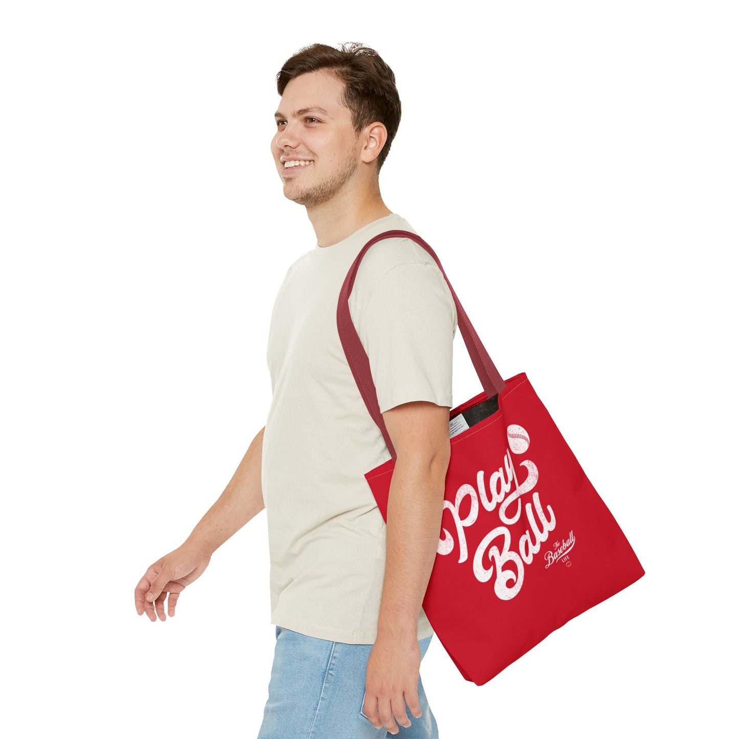 Play Ball Script Tote Bag