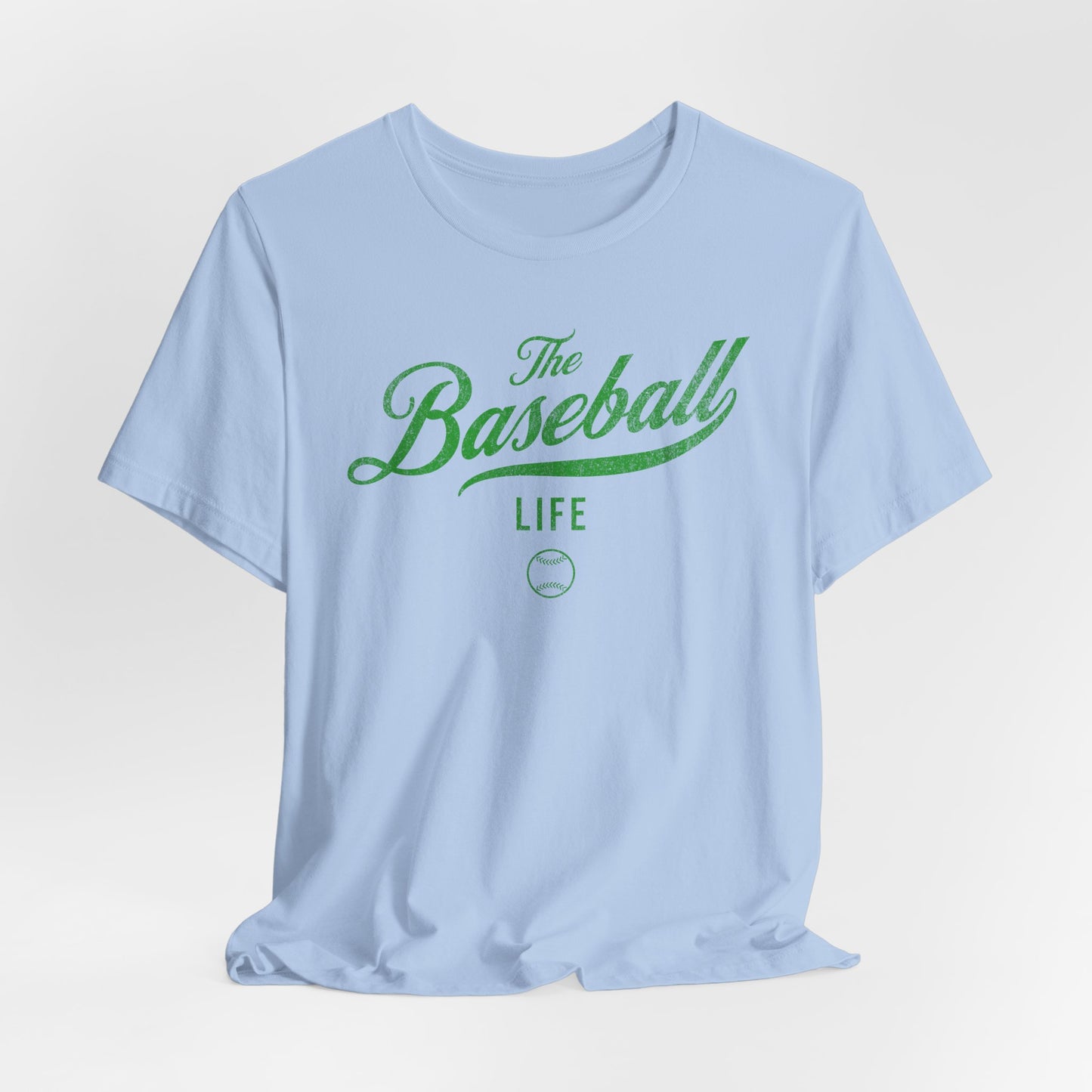 The Baseball Life Classic Script T-Shirt_Green Print