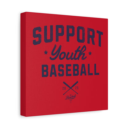 Support Youth Baseball Wall Art Canvas