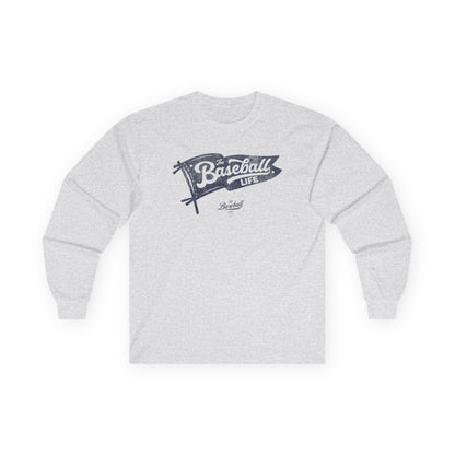 Classic Pennant_Navy Print Long-Sleeve T-Shirt