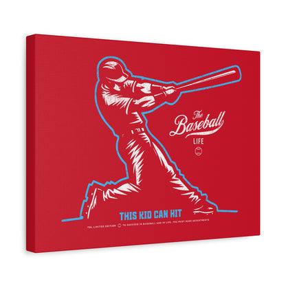 This Kid Can Hit  Wall Art Canvas_Red
