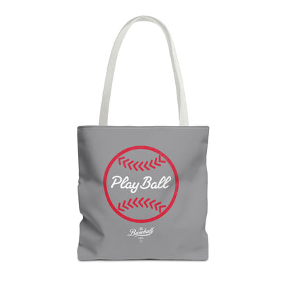 Baseball Icon Play Ball Tote Bag_Gray