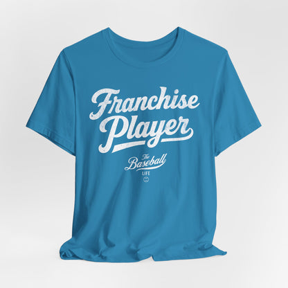 Franchise Player Baseball T-Shirt - White Print