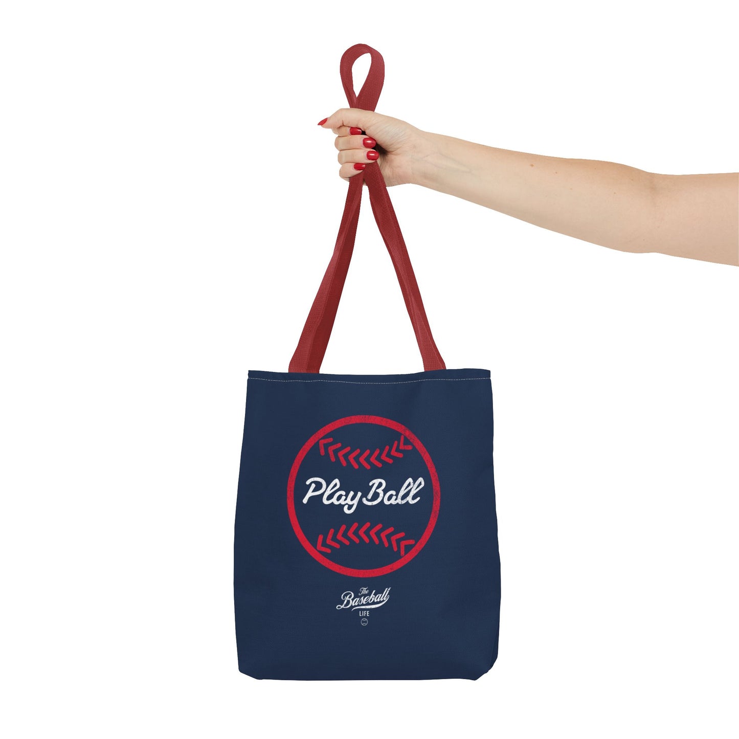 Baseball Icon Play Ball Tote Bag_Navy