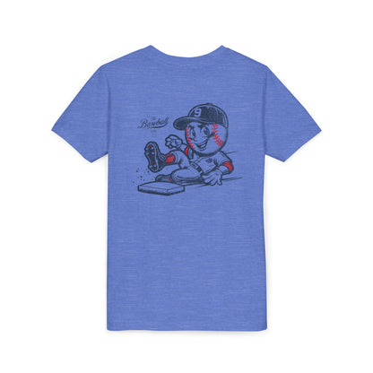 Youth Mr. Baseball Mascot Sliding T-Shirt