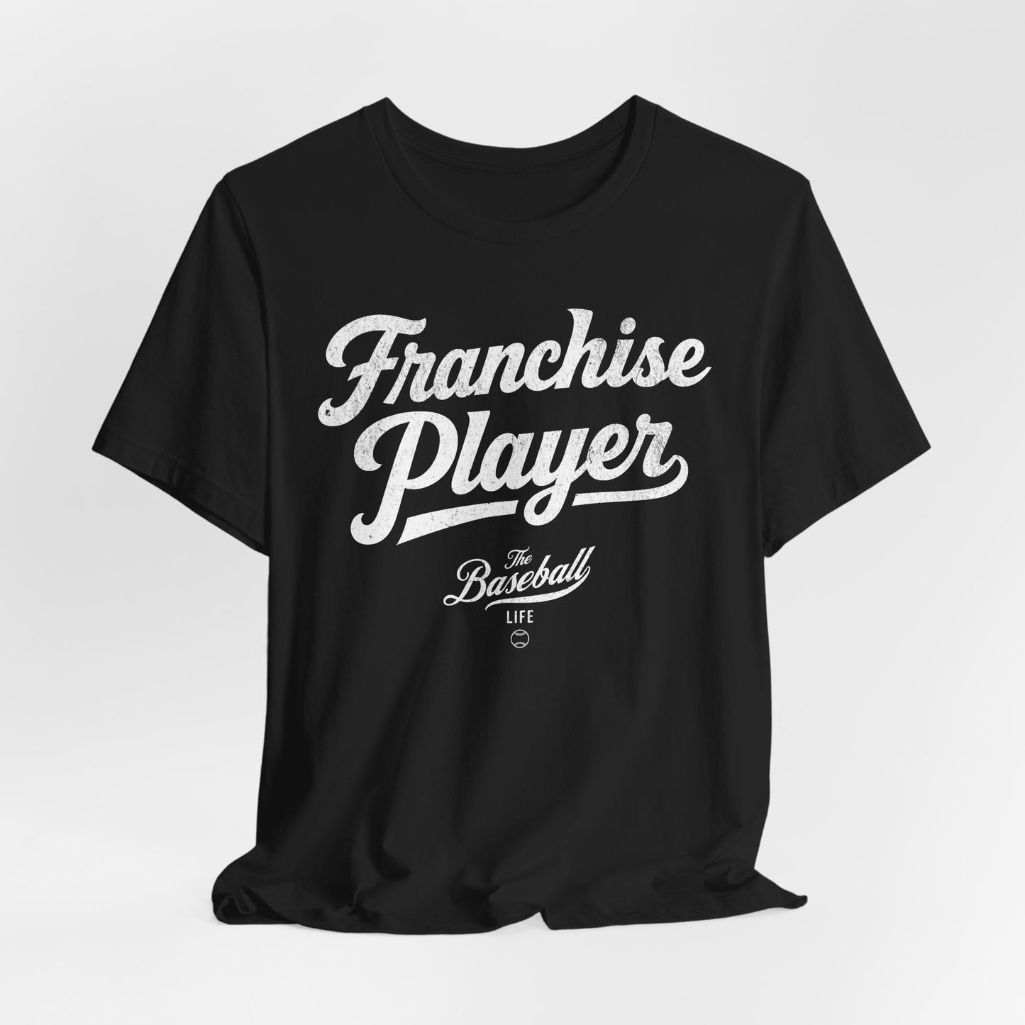 Franchise Player Baseball T-Shirt - White Print