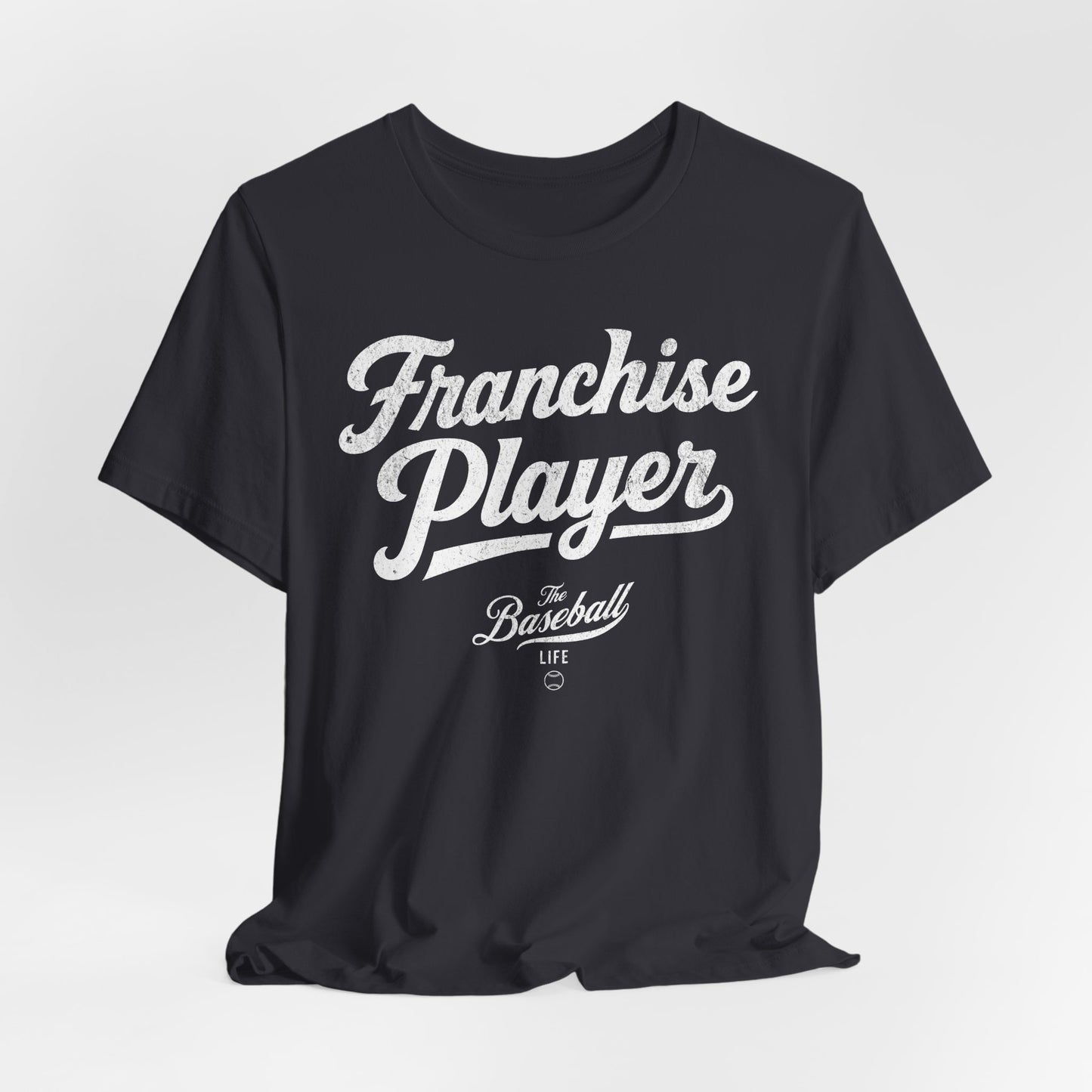 Franchise Player Baseball T-Shirt - White Print