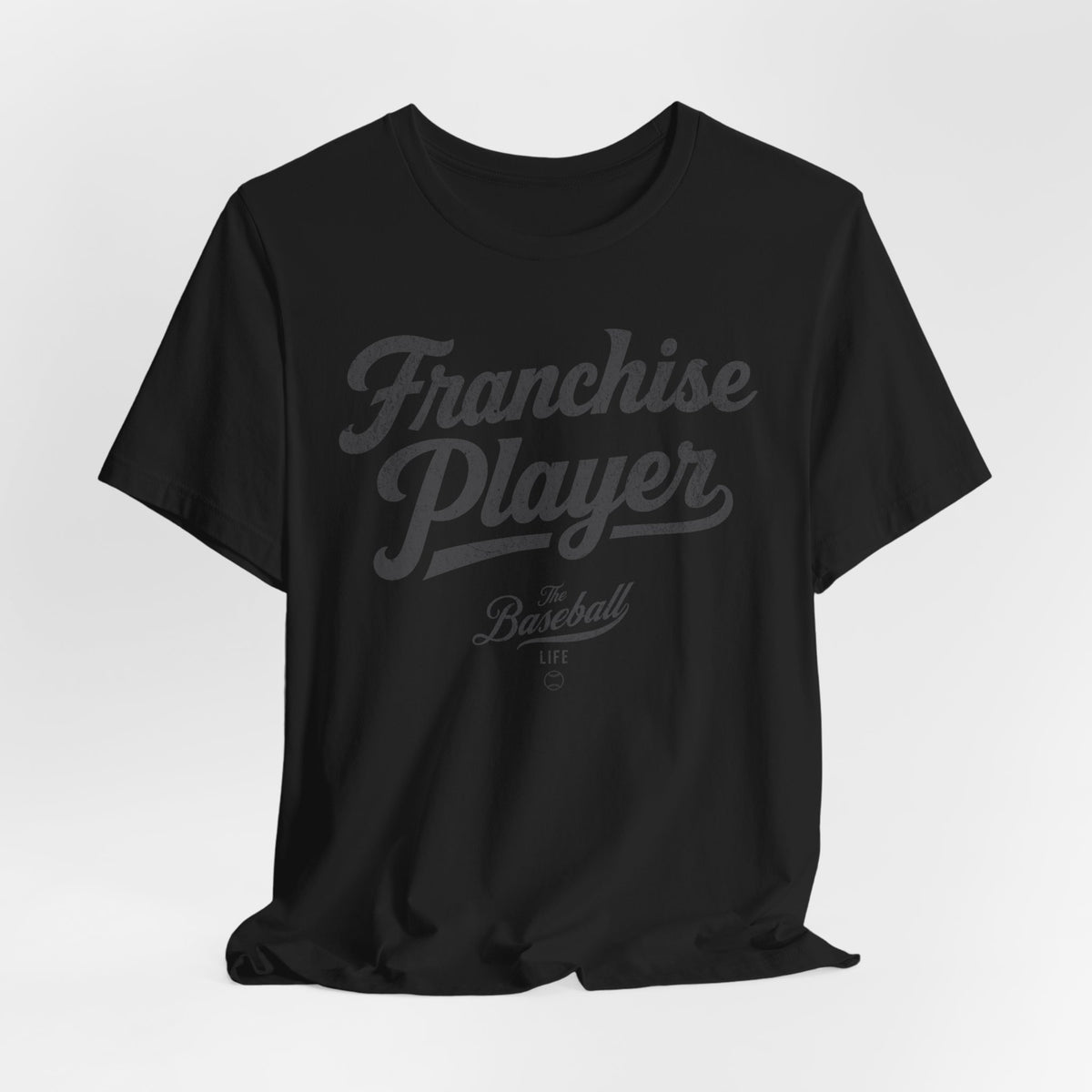 Franchise Player Baseball T-Shirt - Black Stealth