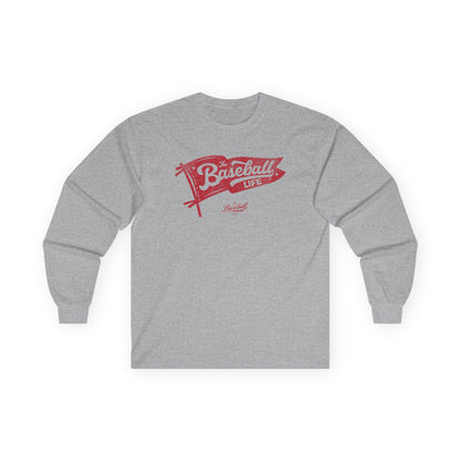 Classic Pennant_Red Print Long-Sleeve T-Shirt