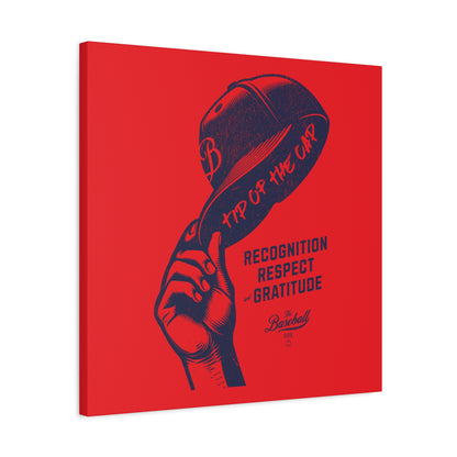 Tip of the Cap Wall Art Canvas_Red