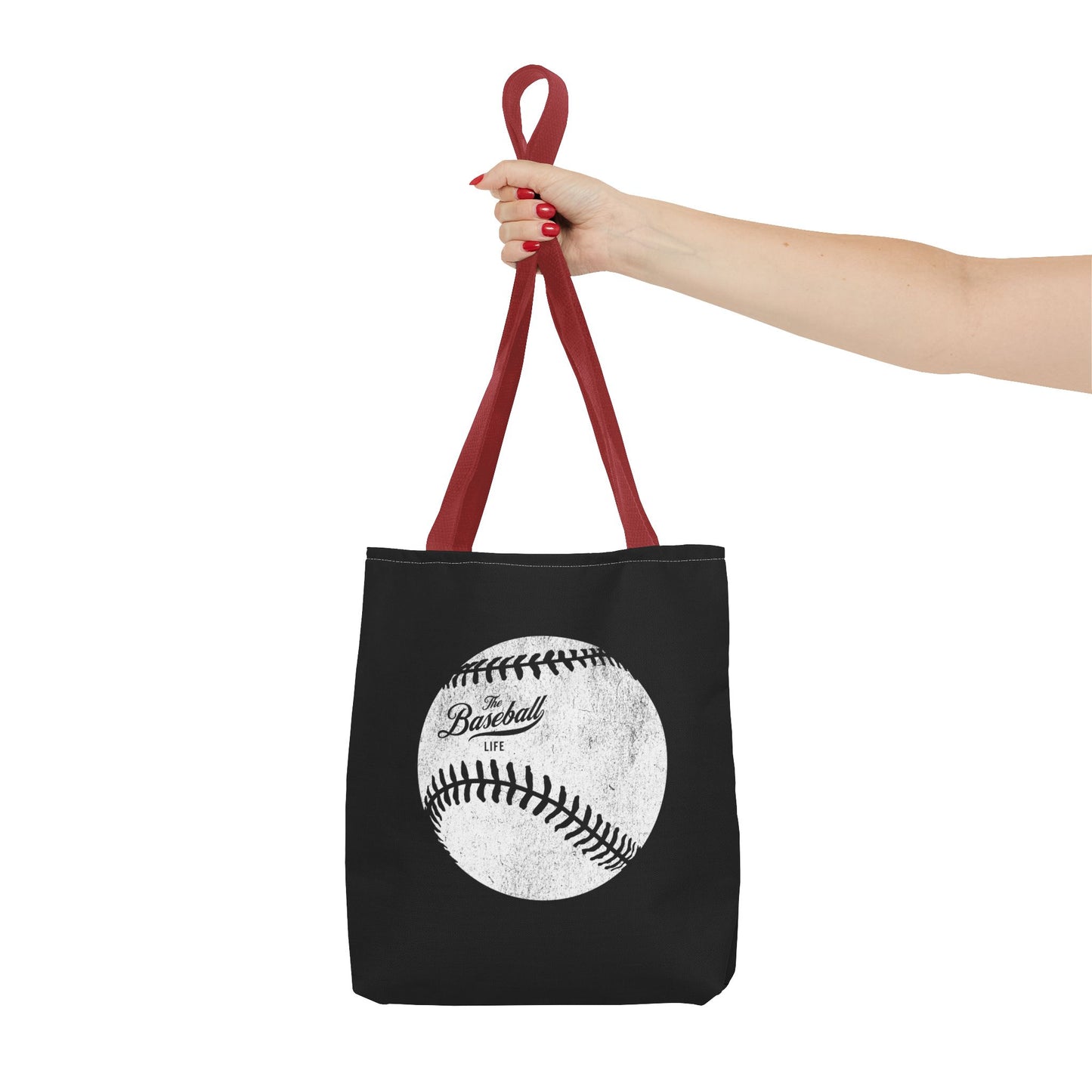Weathered Baseball Tote Bag_Black