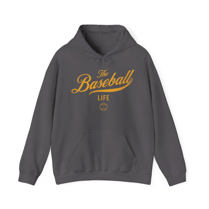 The Baseball Life Hoodie_Yellow Gold Print