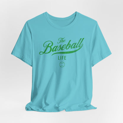 The Baseball Life Classic Script T-Shirt_Green Print