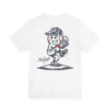 Mr. Baseball Mascot Pitching LEFTY T-Shirt