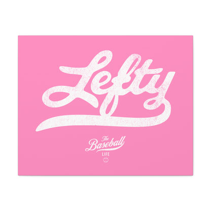 Lefty Wall Art Canvas_Bubble Gum Pink