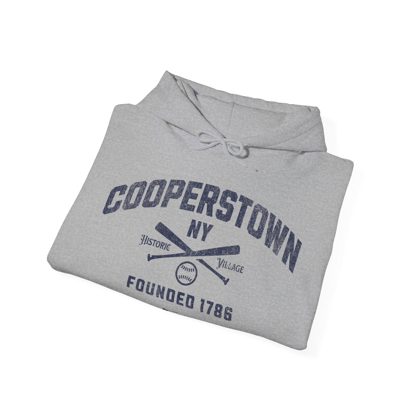 Cooperstown, NY Hoodie - Navy Print
