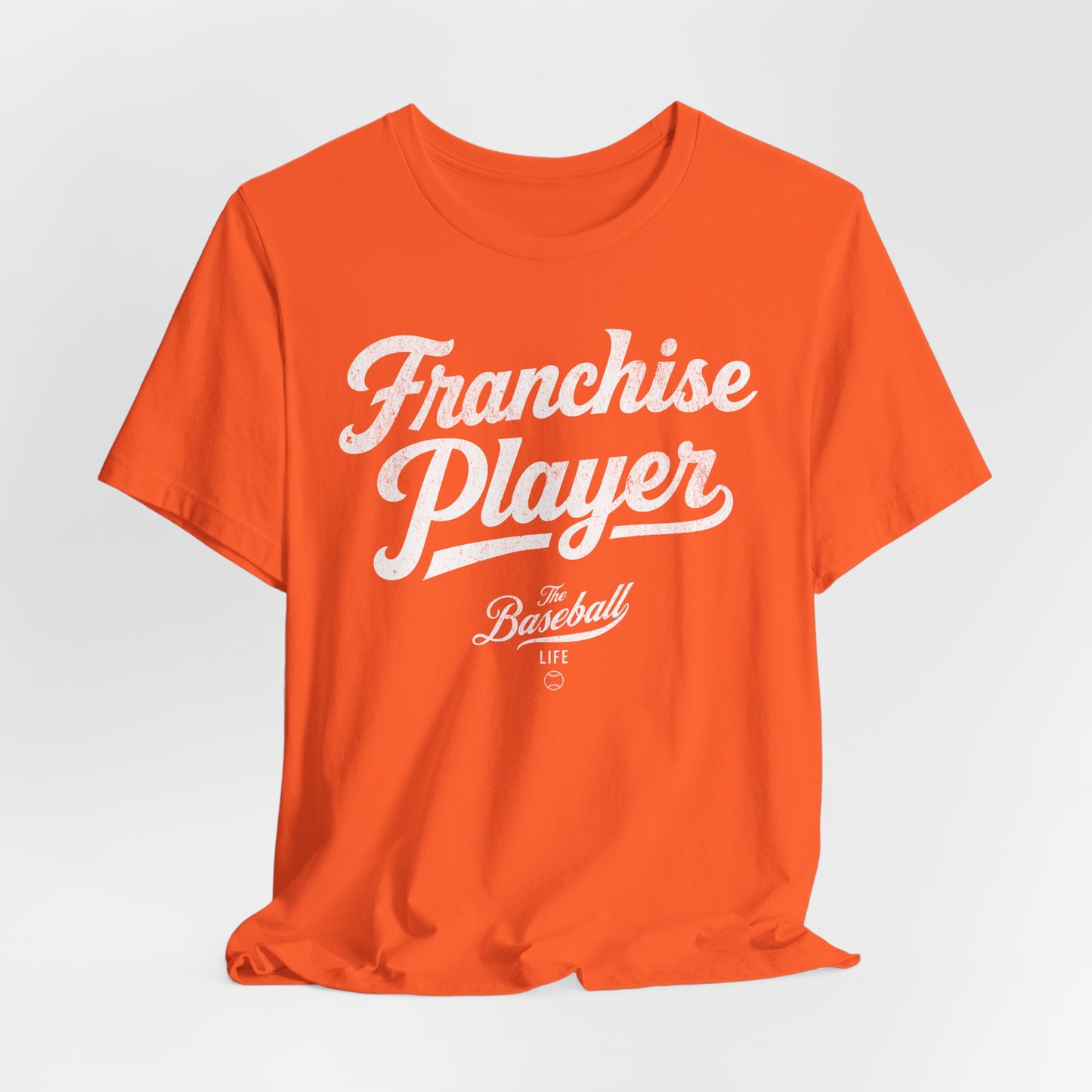 Franchise Player Baseball T-Shirt - White Print