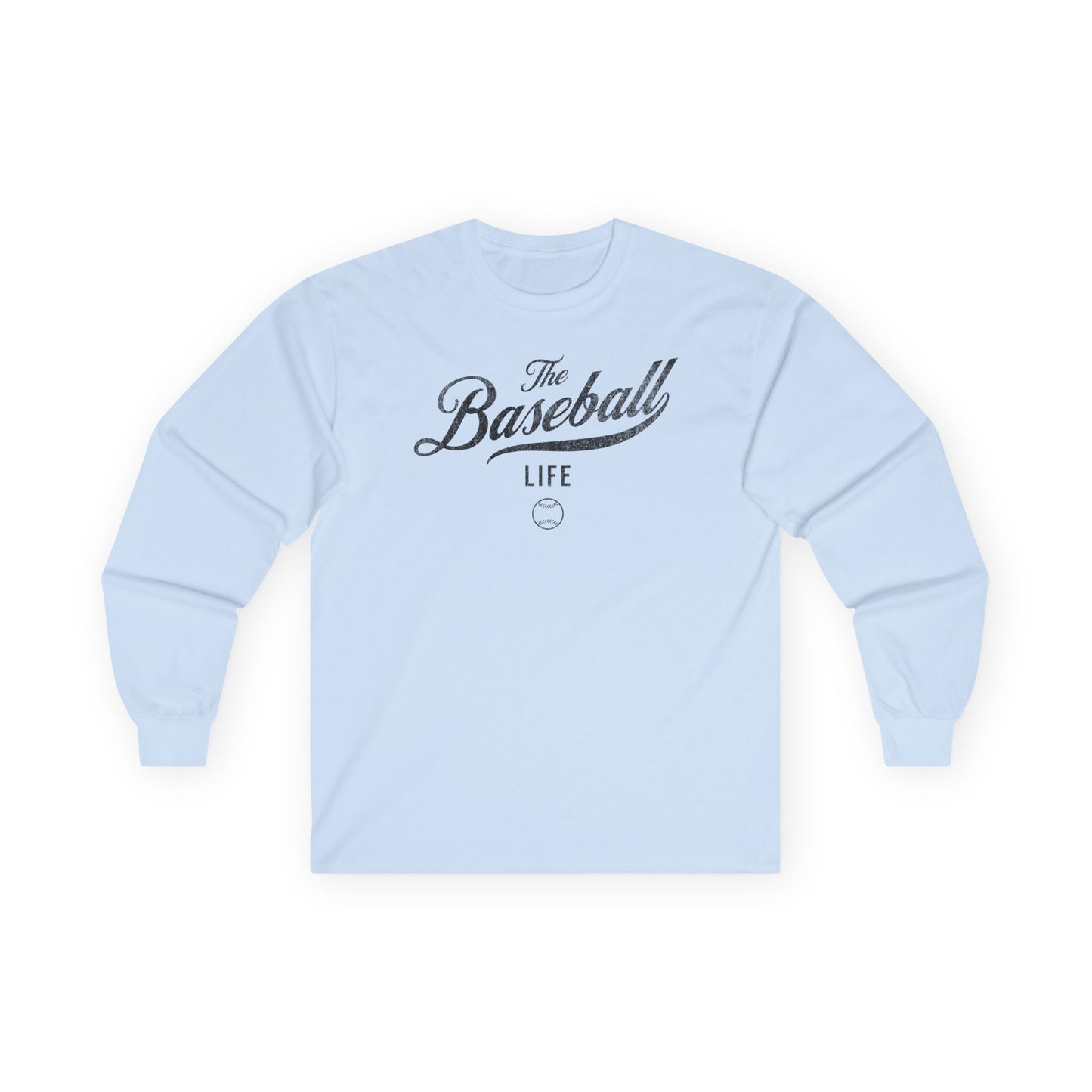 The Baseball Life Long Sleeve T-Shirt_Black Print