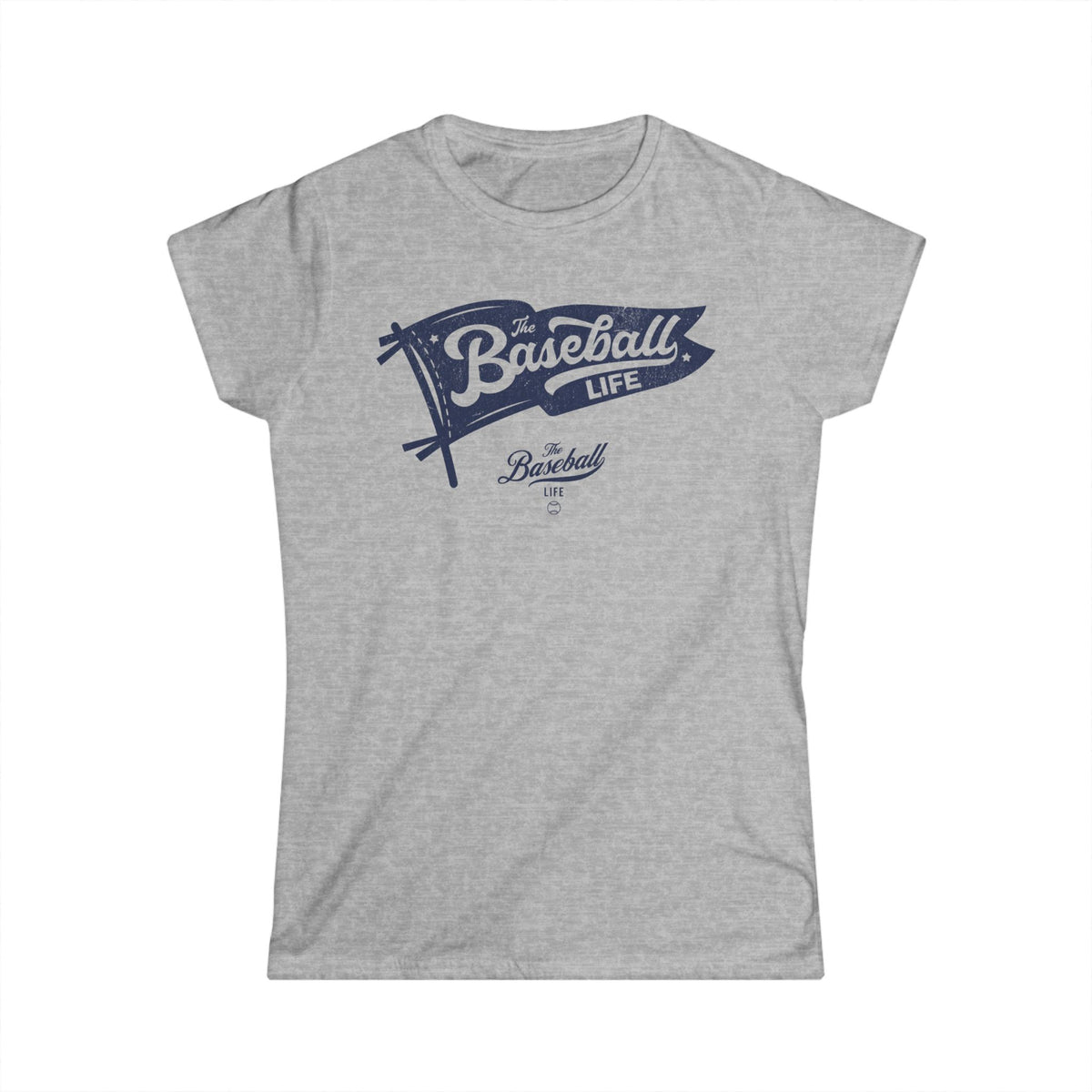 Vintage Baseball Pennant Women's T-Shirt - Navy Print