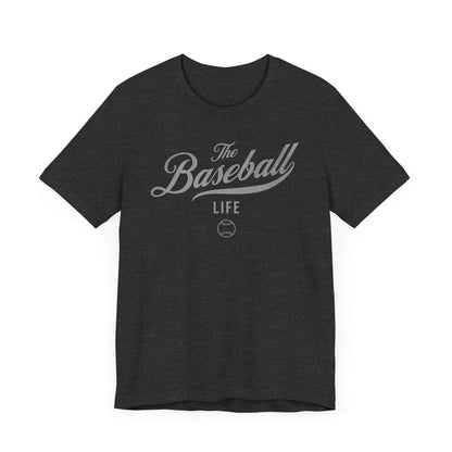 The Baseball Life Classic Script T-Shirt_Silver Gray Print