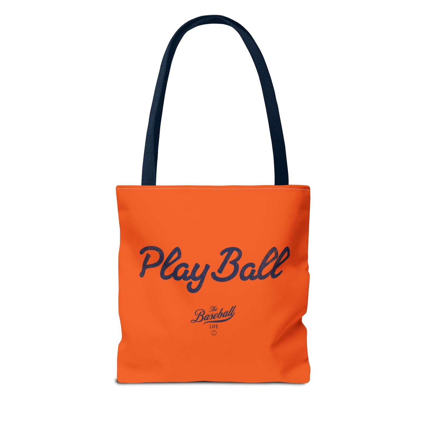 Play Ball Tote Bag_Orange with Navy Print