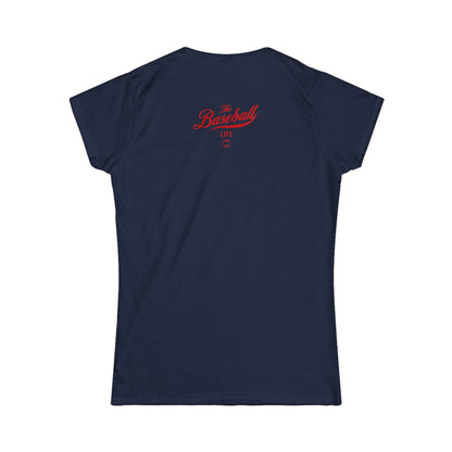 Vintage Baseball Pennant Women's T-Shirt - Red Print