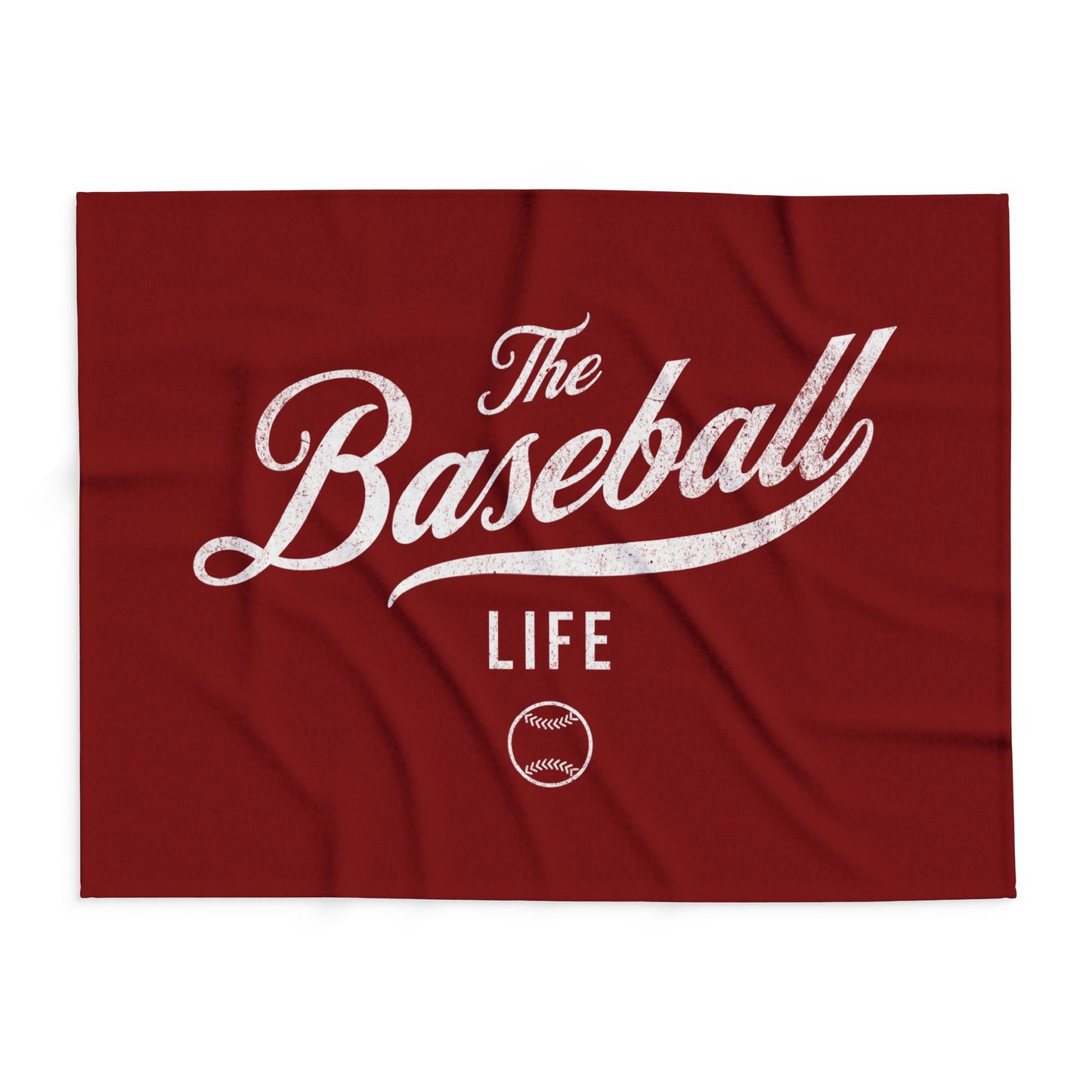 Fleece Blanket_Maroon w White Print