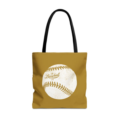 Weathered Baseball Tote Bag_Old Gold