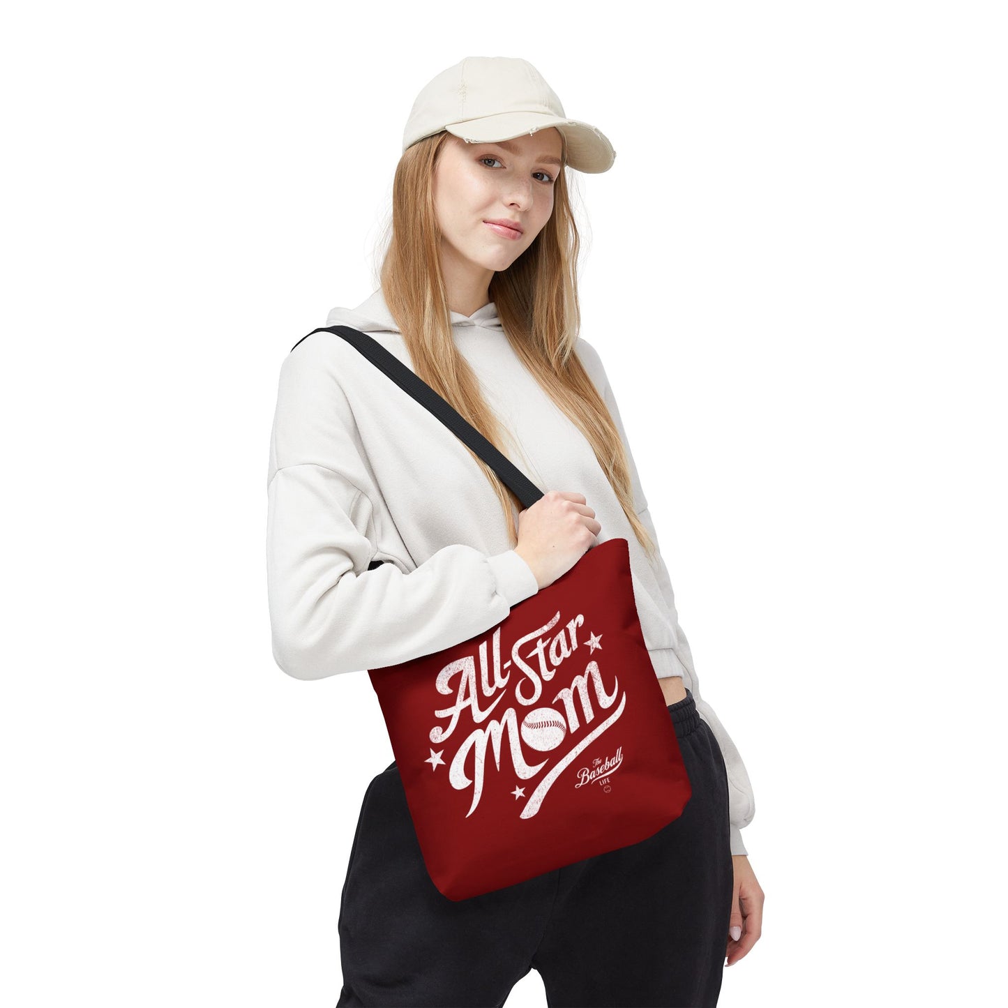All-Star Mom Tote Bag_Maroon