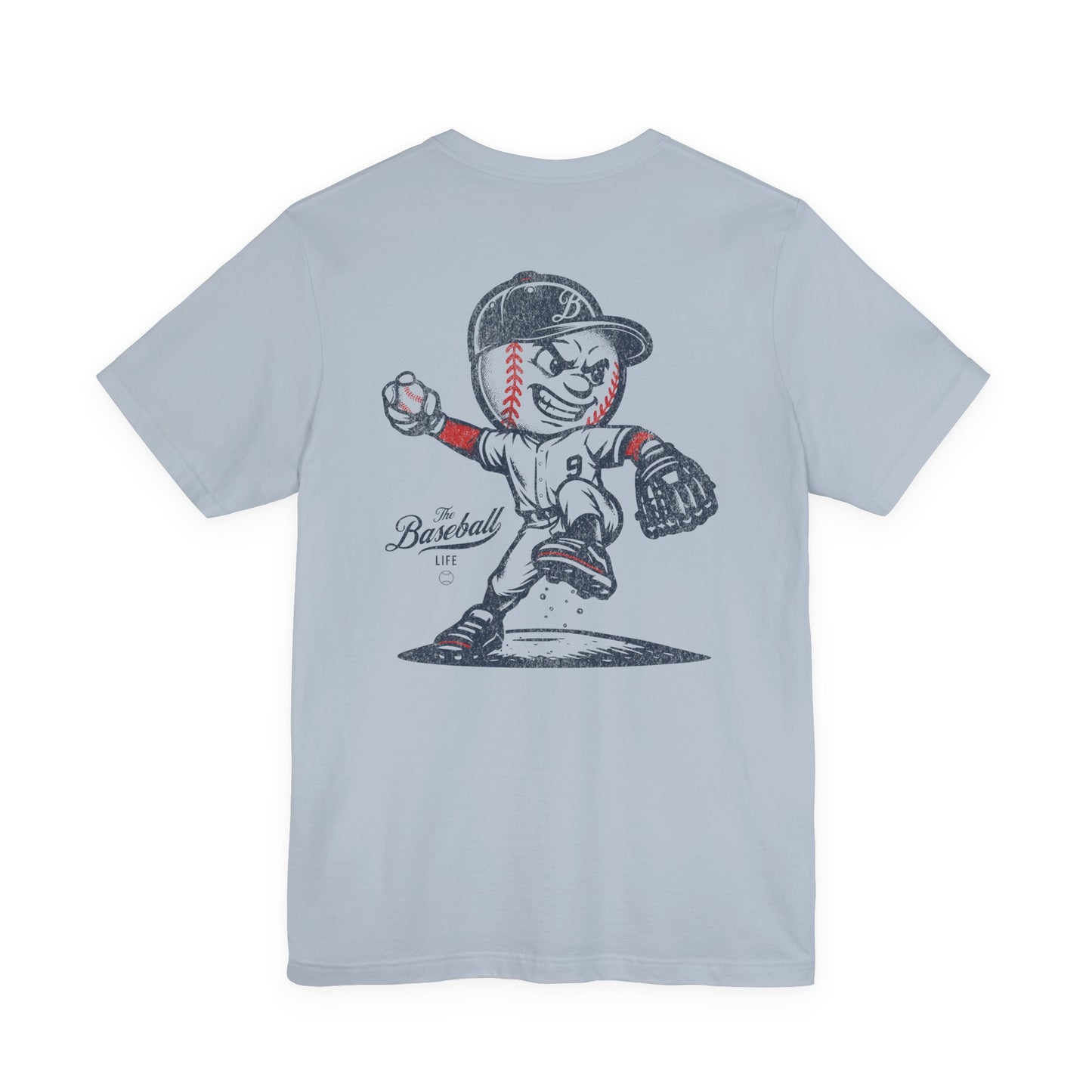 Mr. Baseball Mascot Pitching T-Shirt