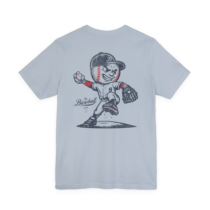 Mr. Baseball Mascot Pitching T-Shirt