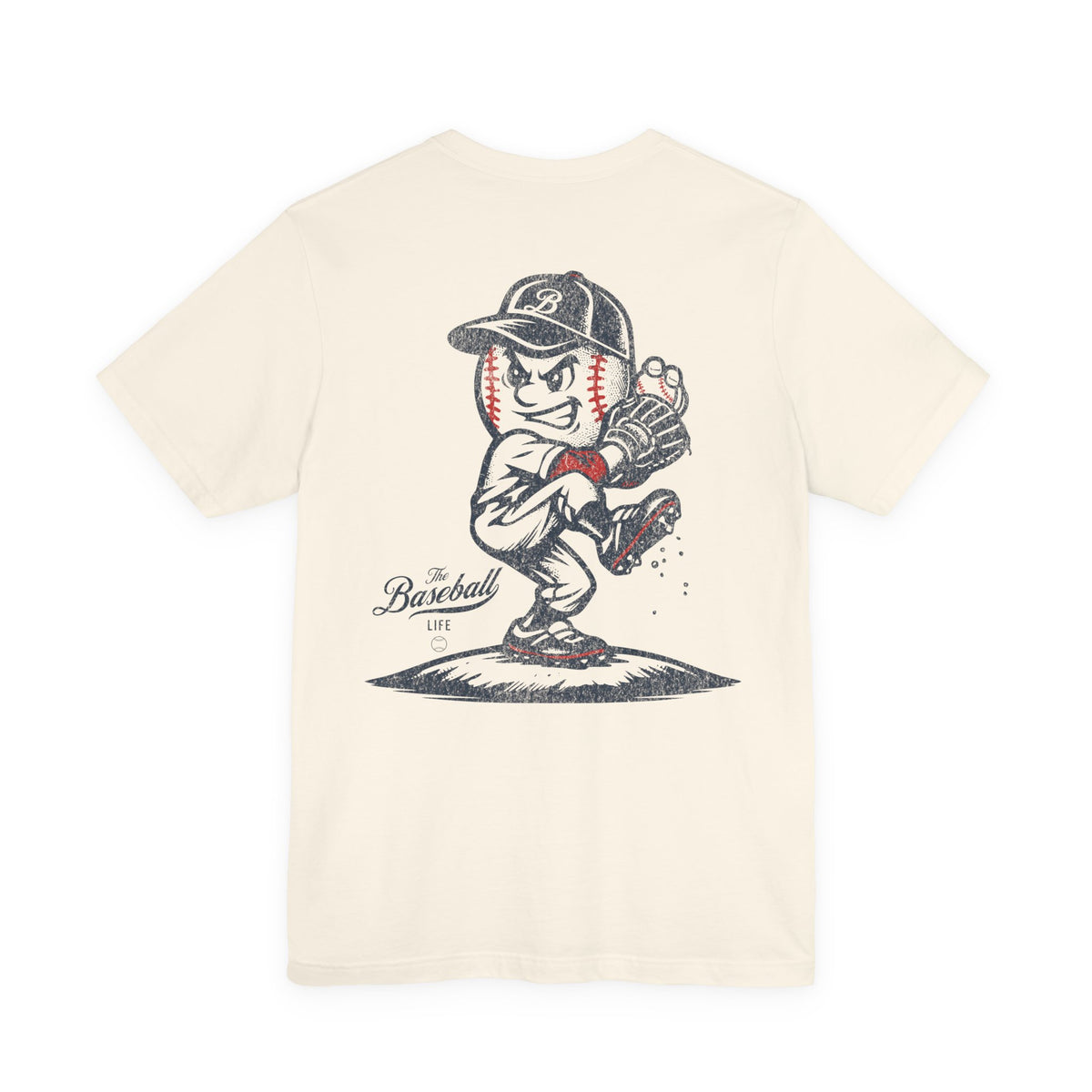 Mr. Baseball Mascot Pitching LEFTY T-Shirt