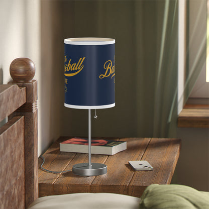 Table Lamp_Navy w Yellow Gold Print