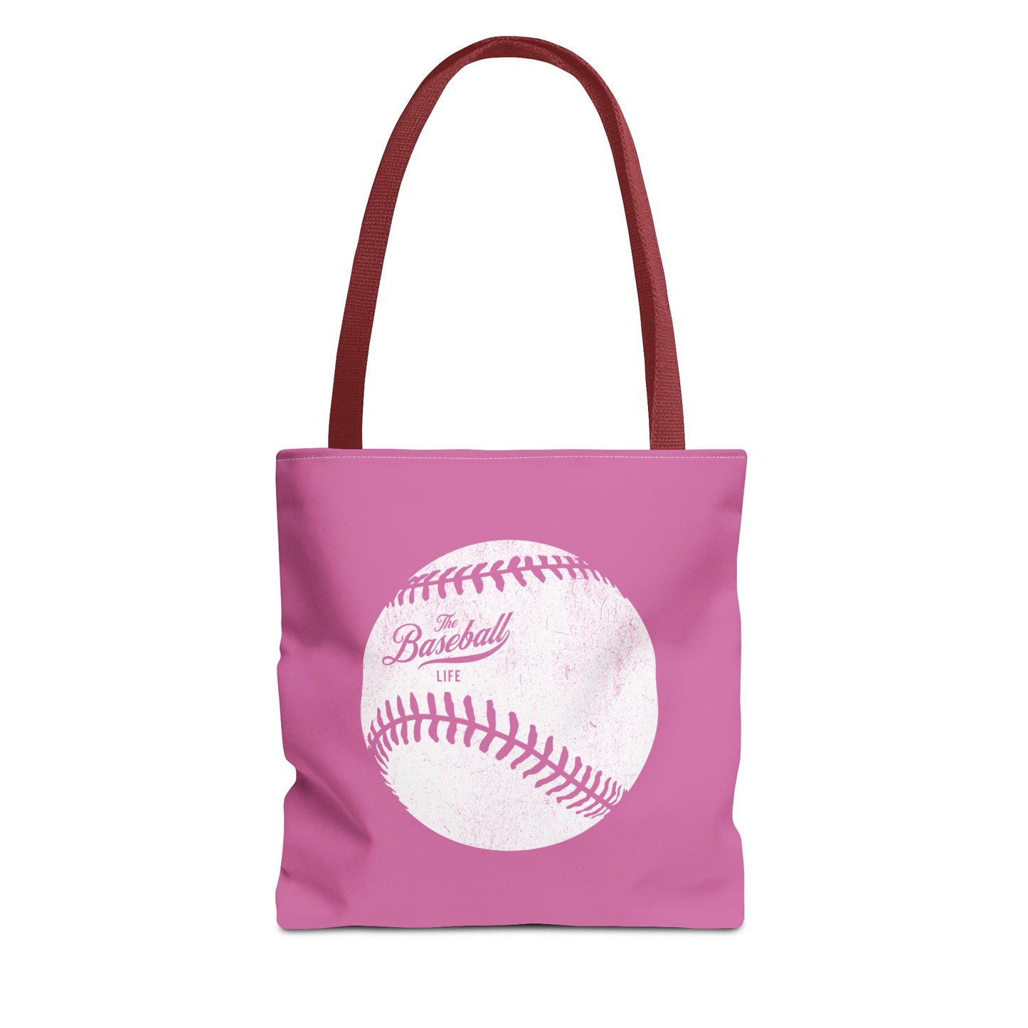 Weathered Baseball Tote Bag_Bubble Gum