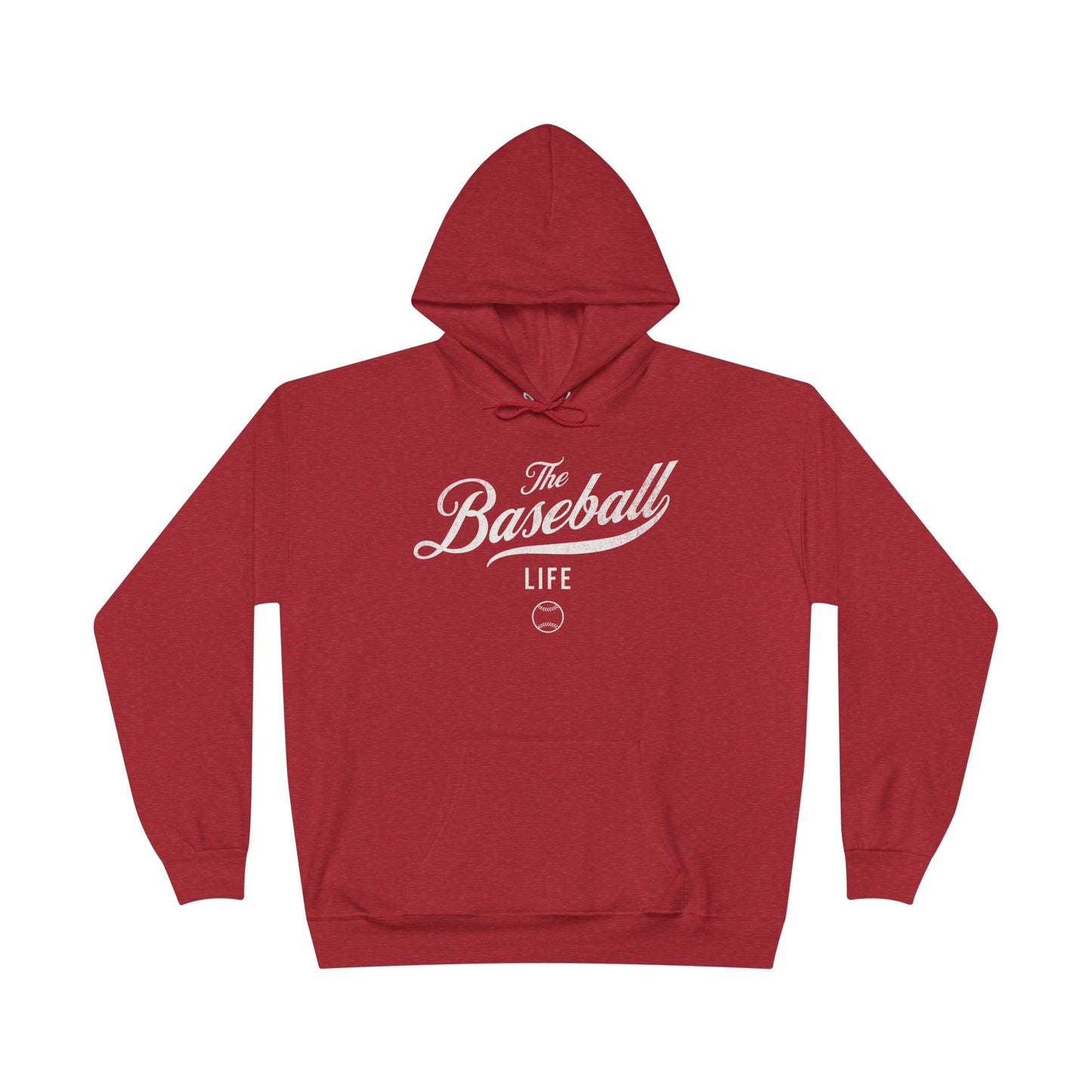 The Baseball Life Hoodie w/Grommets_White Print