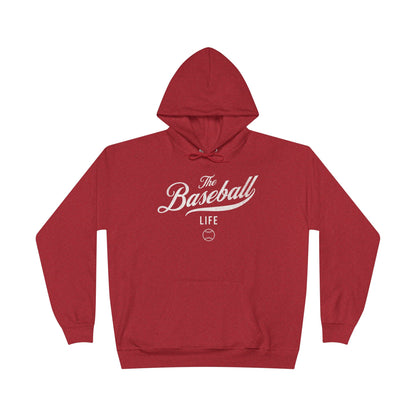The Baseball Life Hoodie w/Grommets_White Print