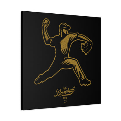 Pitcher Icon Wall Art Canvas_Black