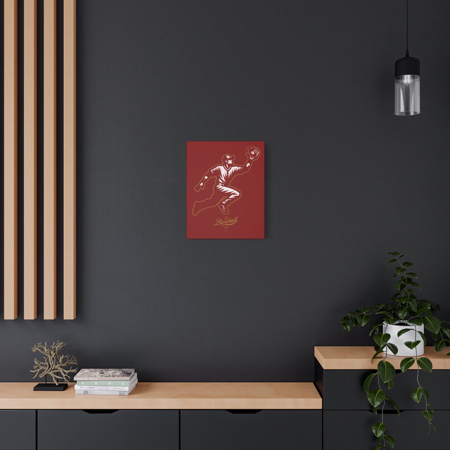 Player Icon Wall Art Canvas_Cardinal Red