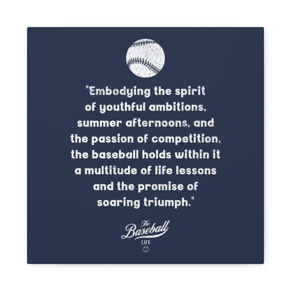 The Baseball Life "Verse" Wall Art Canvas_Navy