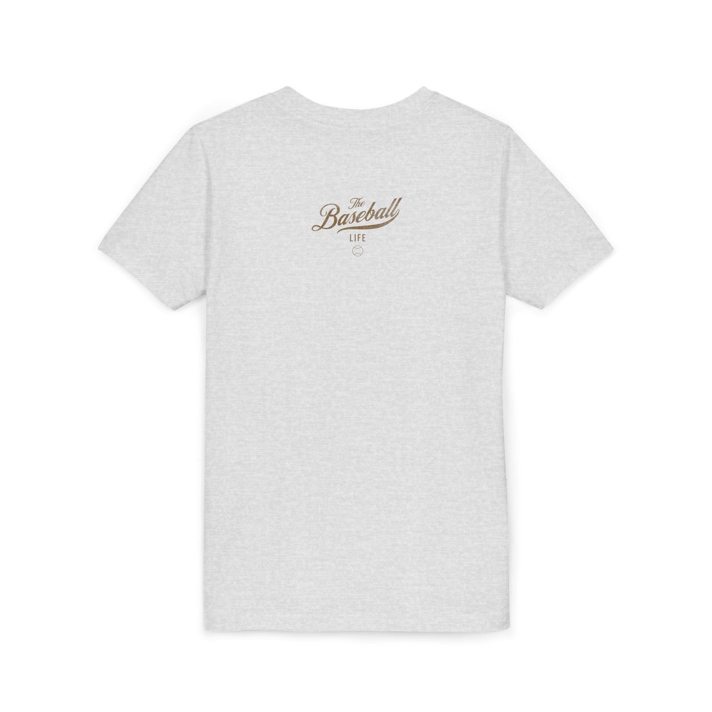 Youth The Baseball Life Classic Script T-Shirt_Old Gold Print