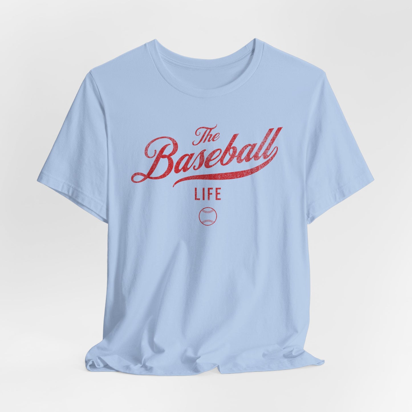 The Baseball Life Classic Script T-Shirt_Red Print