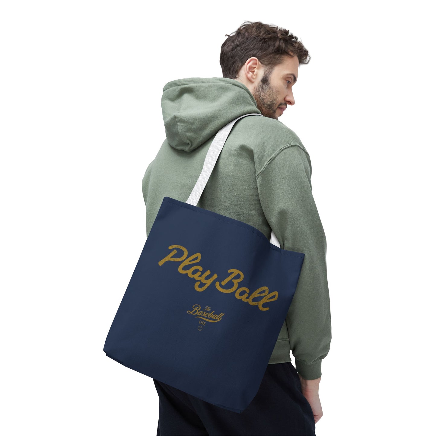 Play Ball Tote Bag_Old Gold Print