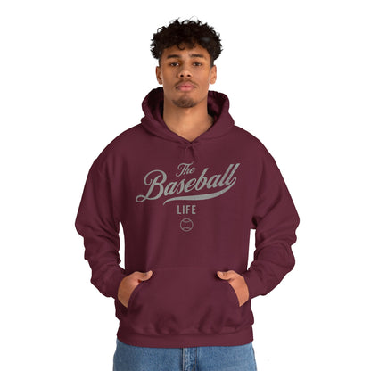 The Baseball Life Hoodie_Silver Gray Print