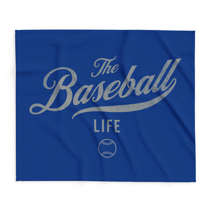 Fleece Blanket_Royal Blue w Silver Gray Print