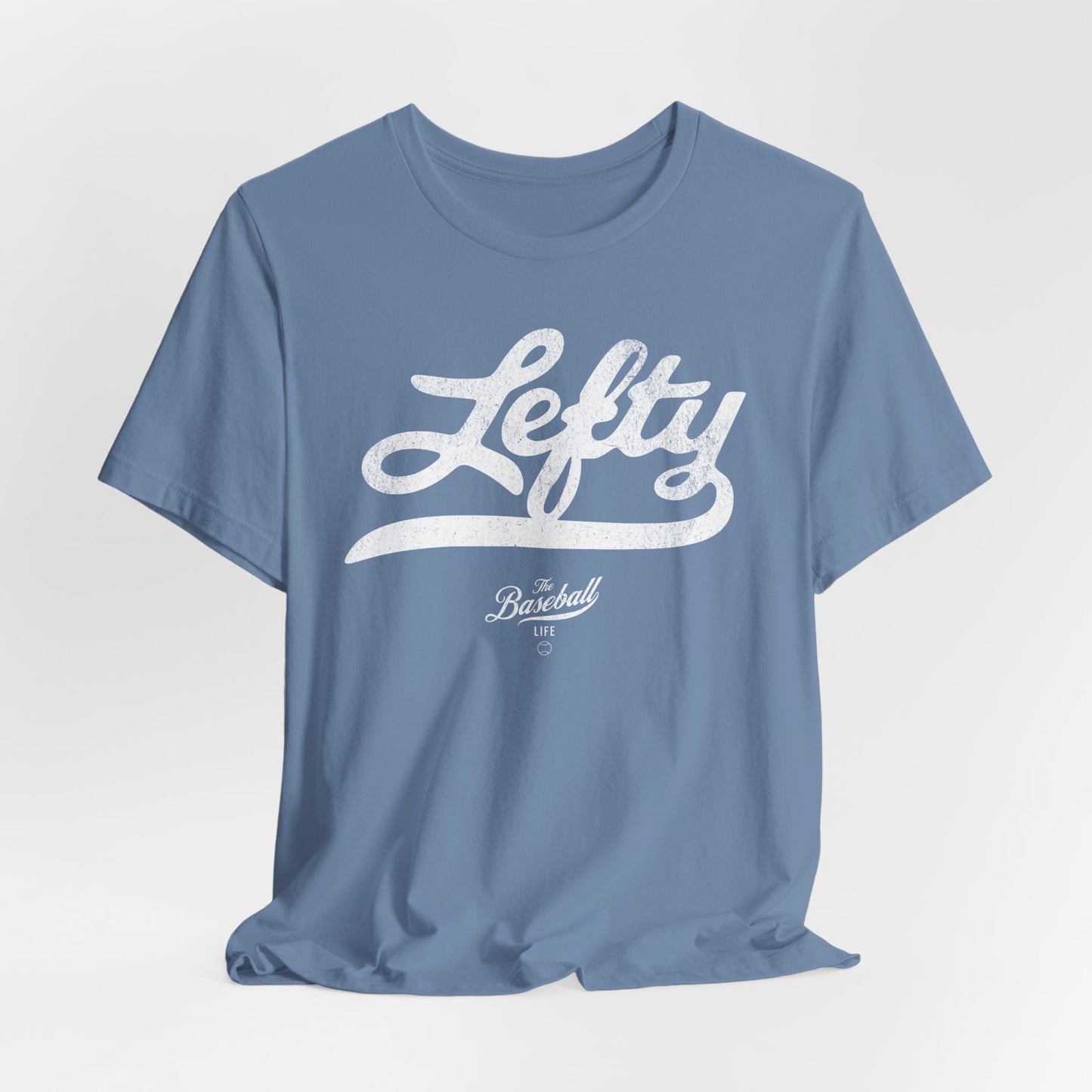 Lefty Baseball T-Shirt - White Print