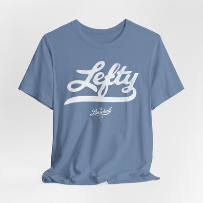 Lefty Baseball T-Shirt - White Print