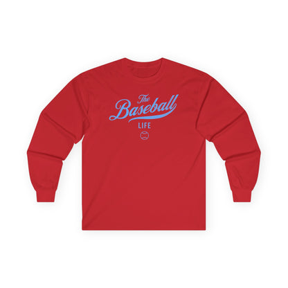 The Baseball Life Long Sleeve T-Shirt_Carolina Blue Print