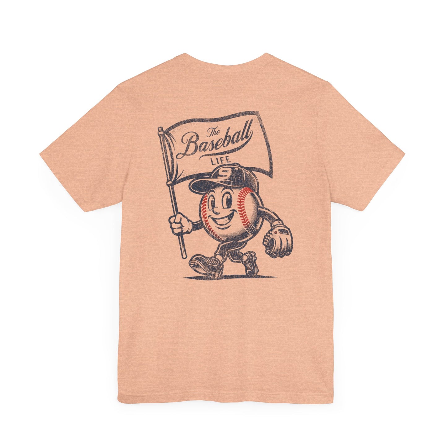 Mr. Baseball Mascot Flying Flag T-Shirt