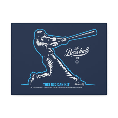 This Kid Can Hit Wall Art Canvas_Navy