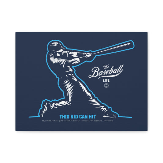 This Kid Can Hit Wall Art Canvas_Navy